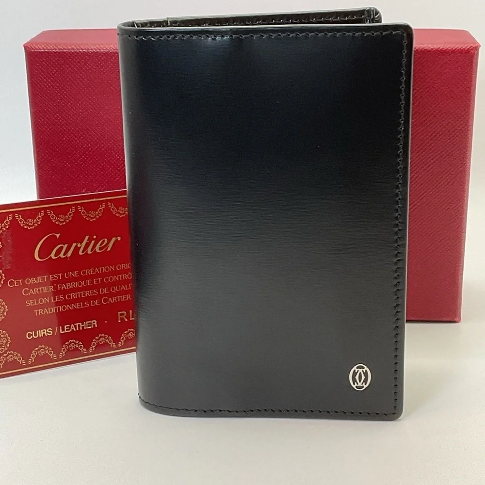 Cartier Black Leather Card Holder